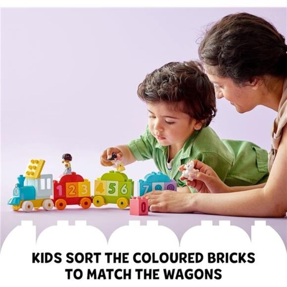 My First Number Train Toy with Bricks for Learning Numbers - Picture 3 of 7